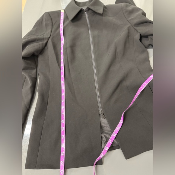 Lafayette 148 NY New York Zip Down Blazer Jacket Black Size 10 - Picture 6 of 10